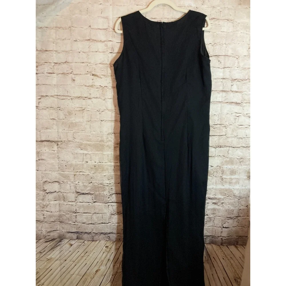 Vintage Jewel Queen Silk Chiffon Maxi Dress Womens 8 Black Grunge Whimsigoth - Picture 11 of 12